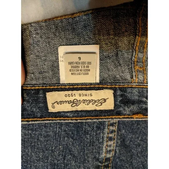 Eddie Bauer Skirt 6 Denim Jean Modest Womens Blue - Picture 5 of 6